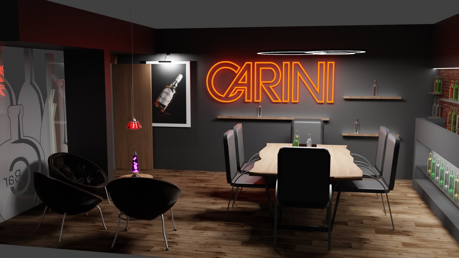 3D-Rendering des geplanten Barbereichs